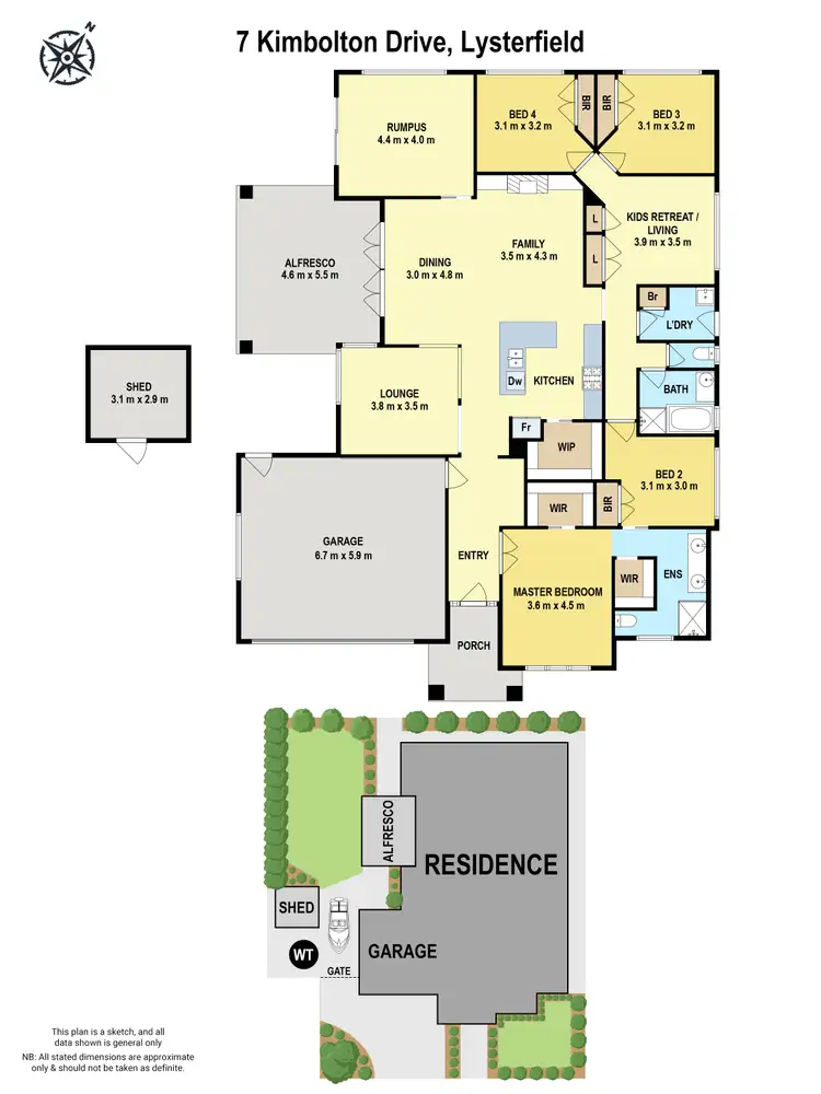Floorplan of Homely house listing, 7 Kimbolton Drive, Lysterfield VIC 3156