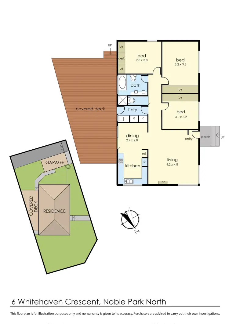Floorplan of Homely house listing, 6 Whitehaven Crescent, Noble Park North VIC 3174