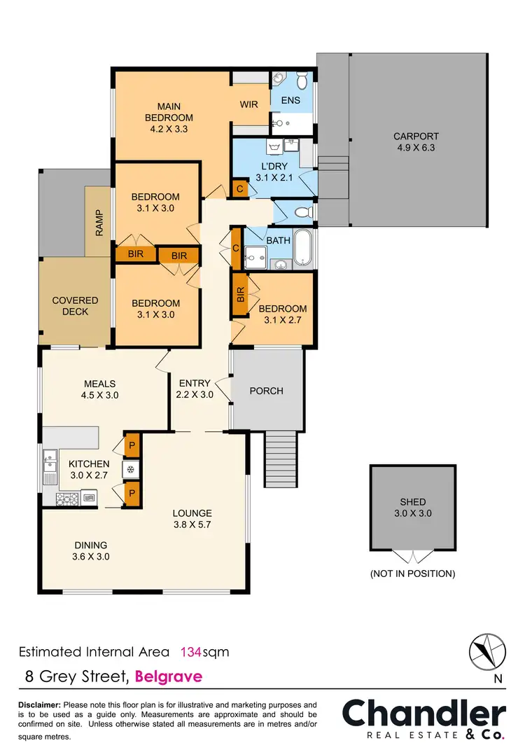 Floorplan of Homely house listing, 8 Grey Street, Belgrave VIC 3160