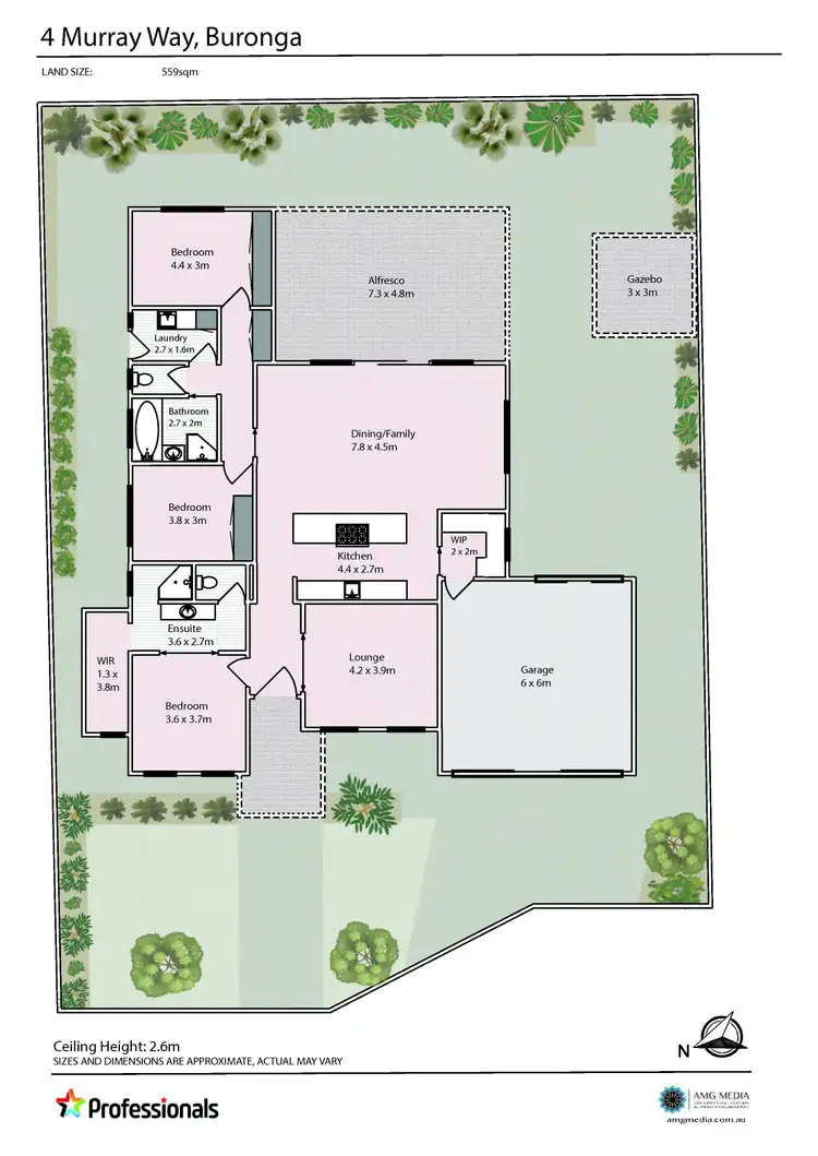 Floorplan of Homely house listing, 4 Murray Way, Buronga NSW 2739