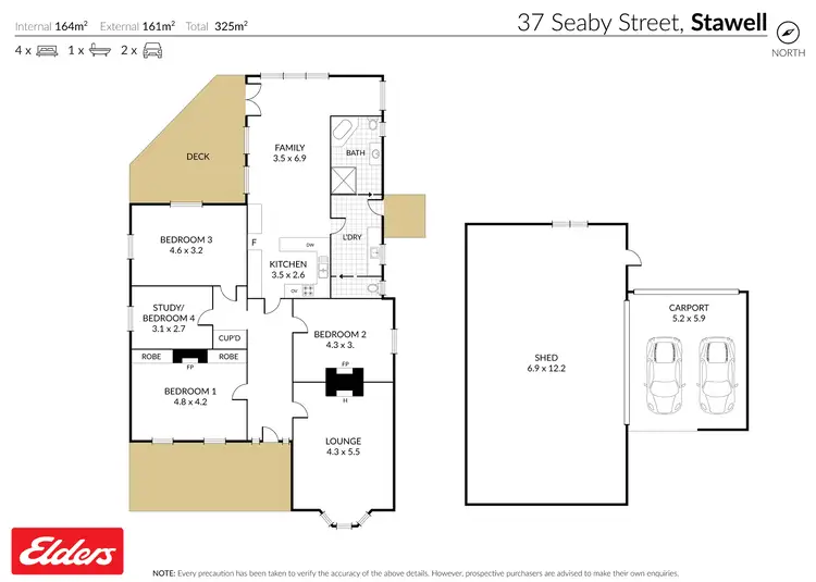 Floorplan of Homely house listing, 37 Seaby Street, Stawell VIC 3380
