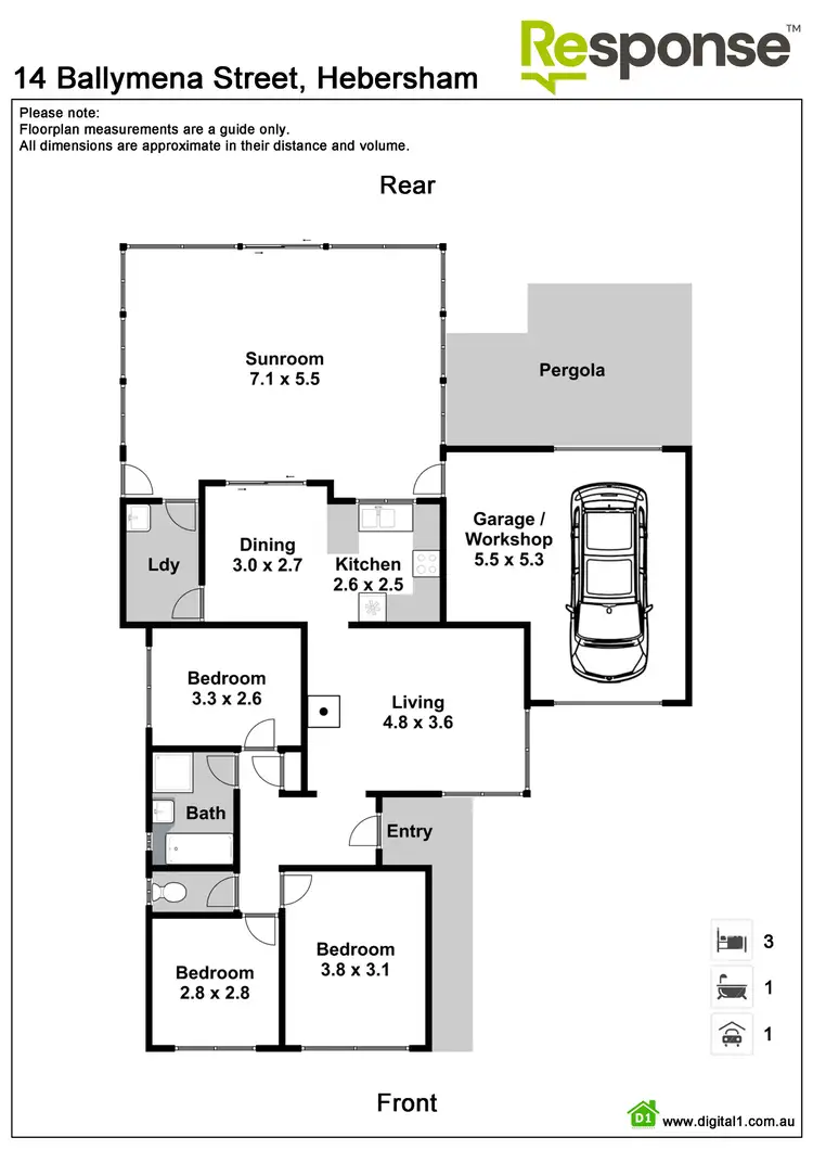 Floorplan of Homely house listing, 14 Ballymena Street, Hebersham NSW 2770