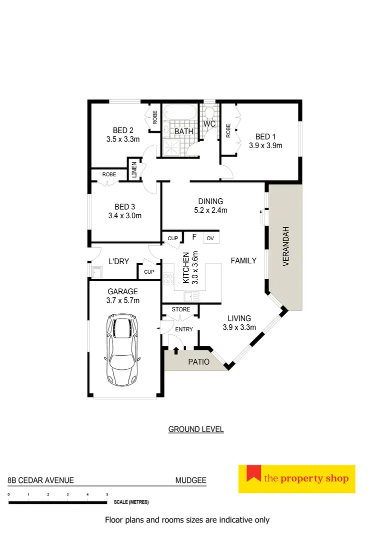 Floorplan of Homely unit listing, 8B Cedar Avenue, Mudgee NSW 2850