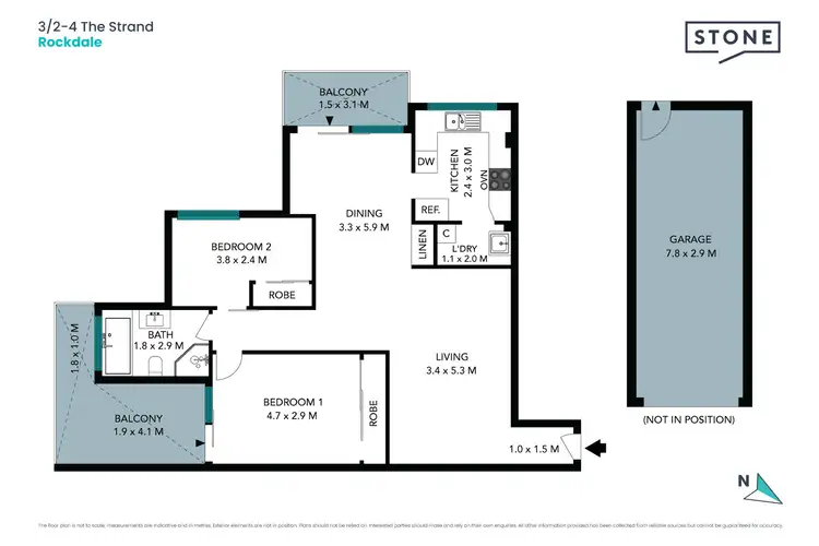 Floorplan of Homely unit listing, 3/2-4 The Strand, Rockdale NSW 2216