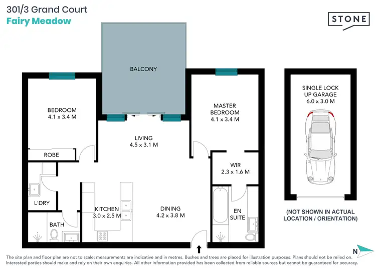 Floorplan of Homely apartment listing, 301/3 Grand Court, Fairy Meadow NSW 2519