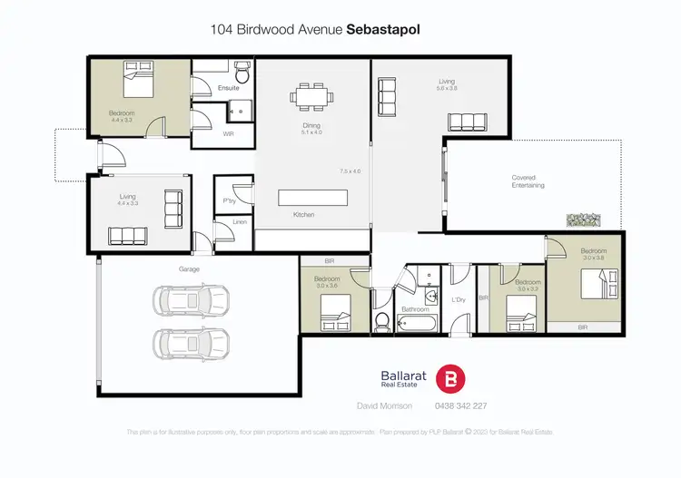 Floorplan of Homely house listing, 104 Birdwood Avenue, Sebastopol VIC 3356