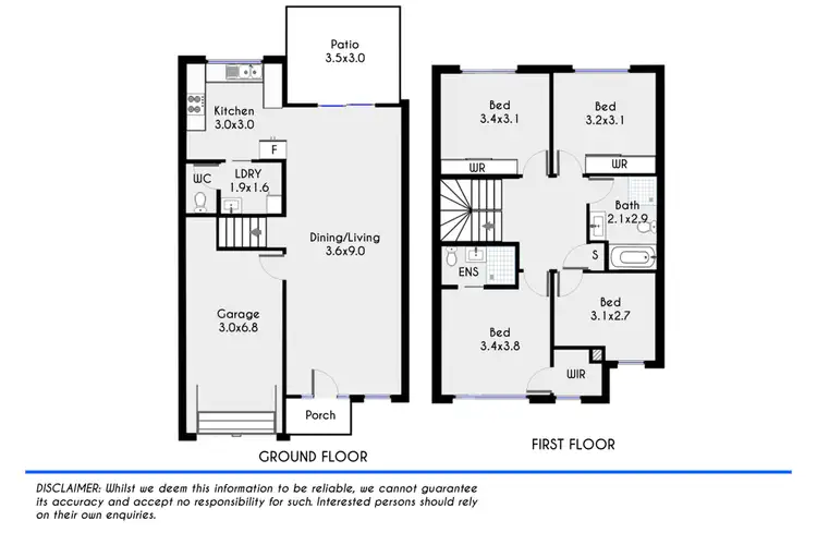Floorplan of Homely townhouse listing, 21 Tree Top Circuit, Quakers Hill NSW 2763