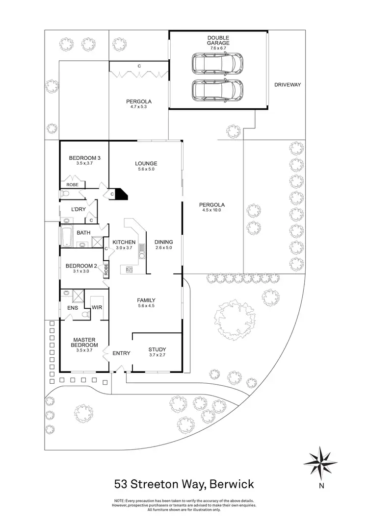 Floorplan of Homely house listing, 53 Streeton Way, Berwick VIC 3806