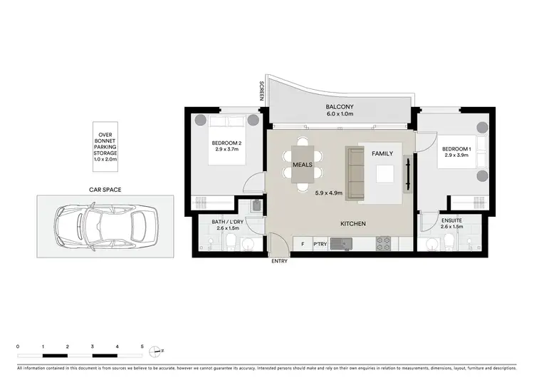 Floorplan of Homely apartment listing, 304/205-207 Ballarat Road, Footscray VIC 3011