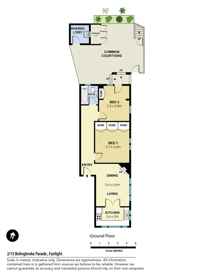 Floorplan of Homely unit listing, 2/15 Bolingbroke Parade, Fairlight NSW 2094