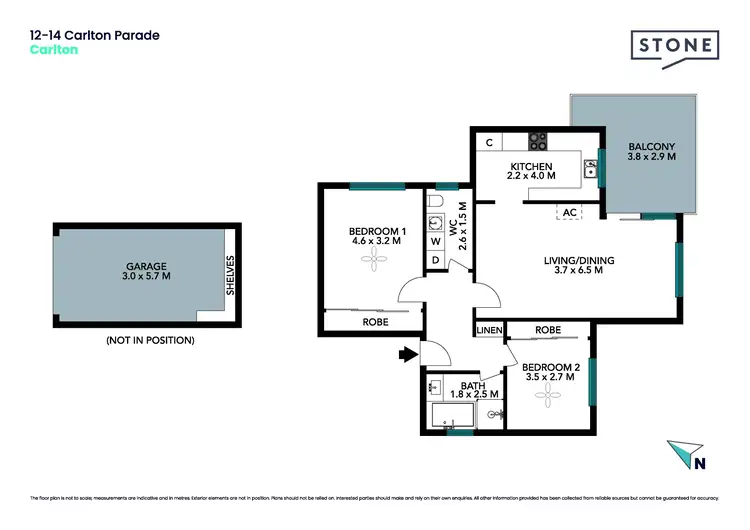 Floorplan of Homely unit listing, 1/12-14 Carlton Parade, Carlton NSW 2218