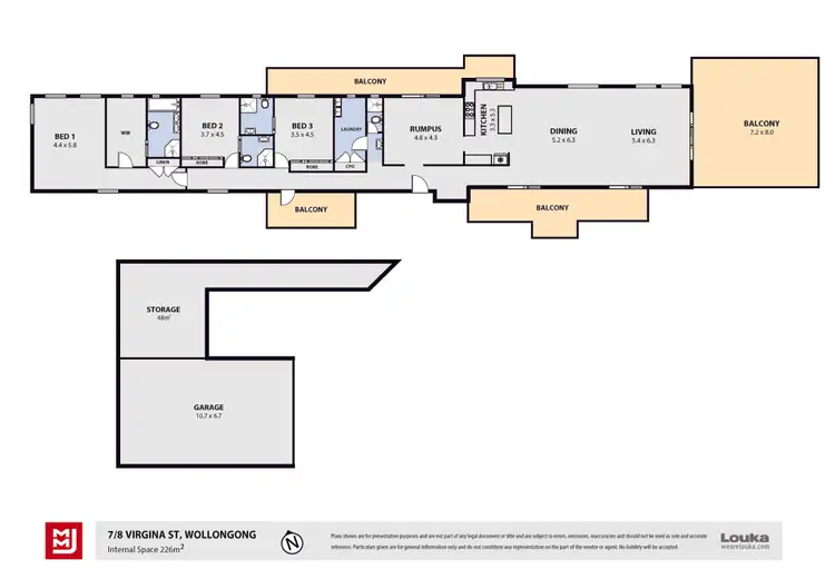 Floorplan of Homely apartment listing, 7/8 Virginia Street, North Wollongong NSW 2500