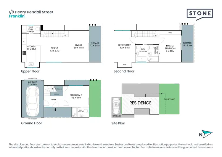 Floorplan of Homely townhouse listing, 1/8 Henry Kendall Street, Franklin ACT 2913