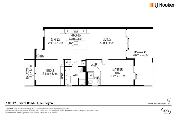 Floorplan of Homely unit listing, 13D/17 Uriarra Road, Queanbeyan NSW 2620