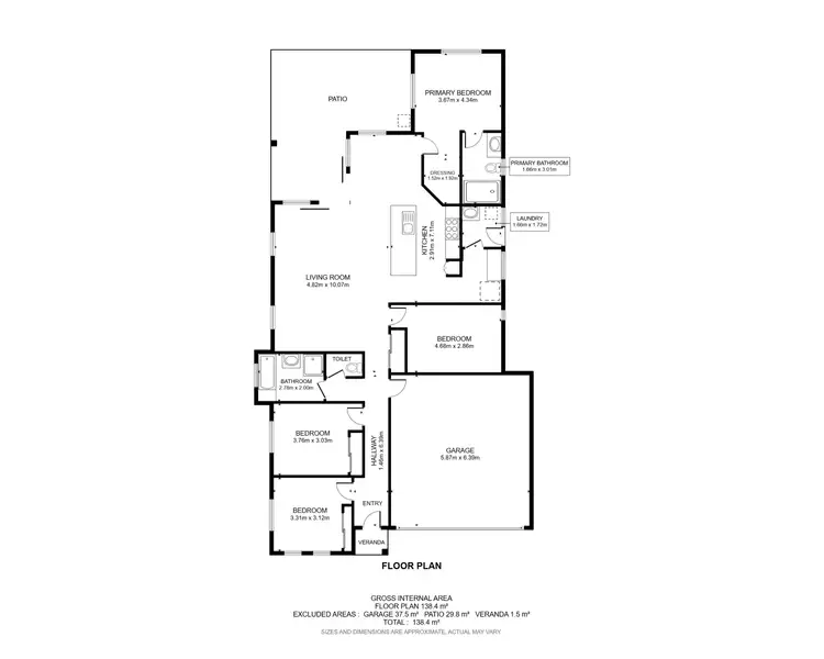 Floorplan of Homely house listing, 3 Ebb Close, Trinity Beach QLD 4879