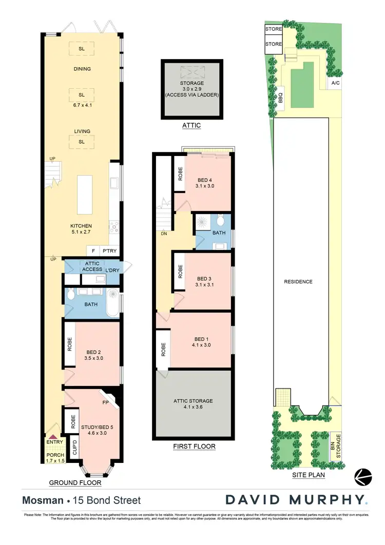 Floorplan of Homely semi-detached listing, 15 Bond Street, Mosman NSW 2088