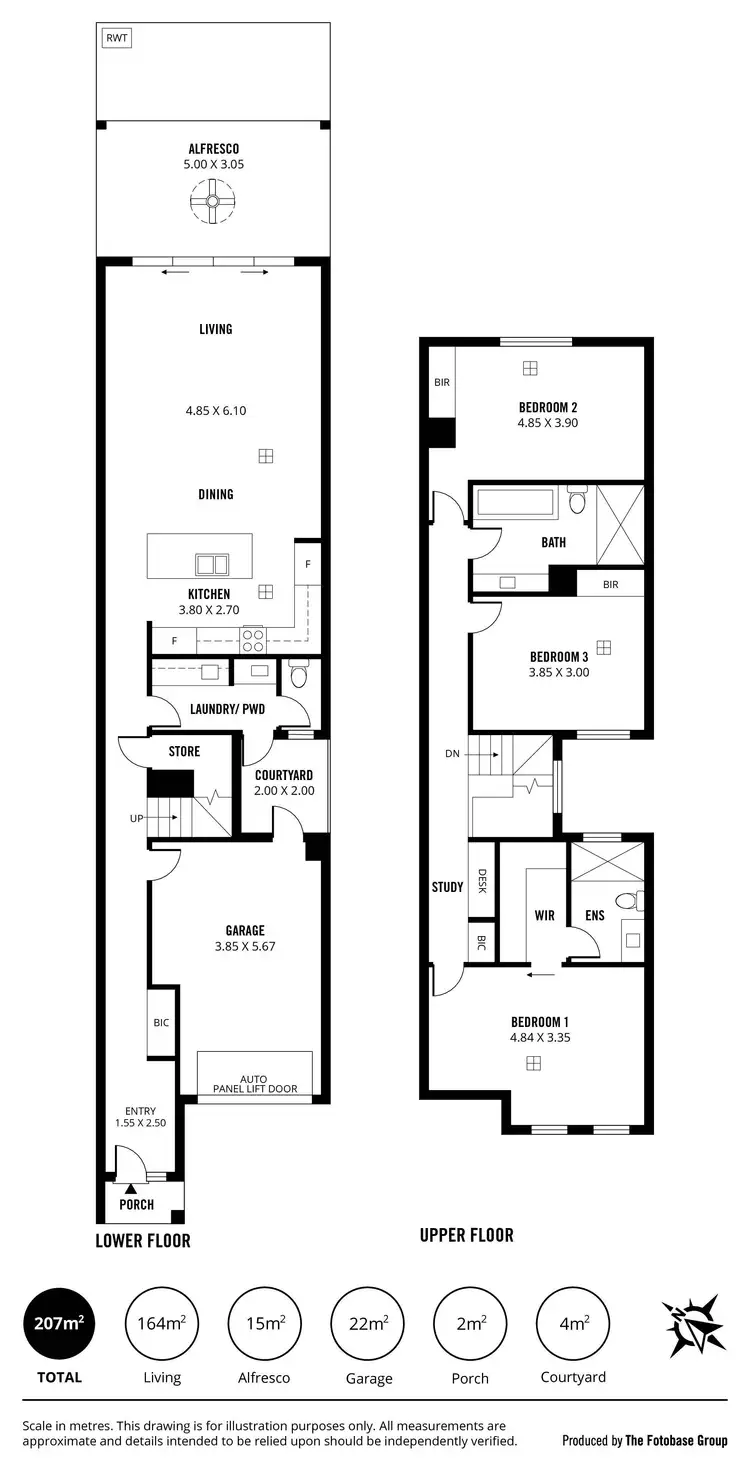 Floorplan of Homely townhouse listing, 7B Paul Street, Hectorville SA 5073