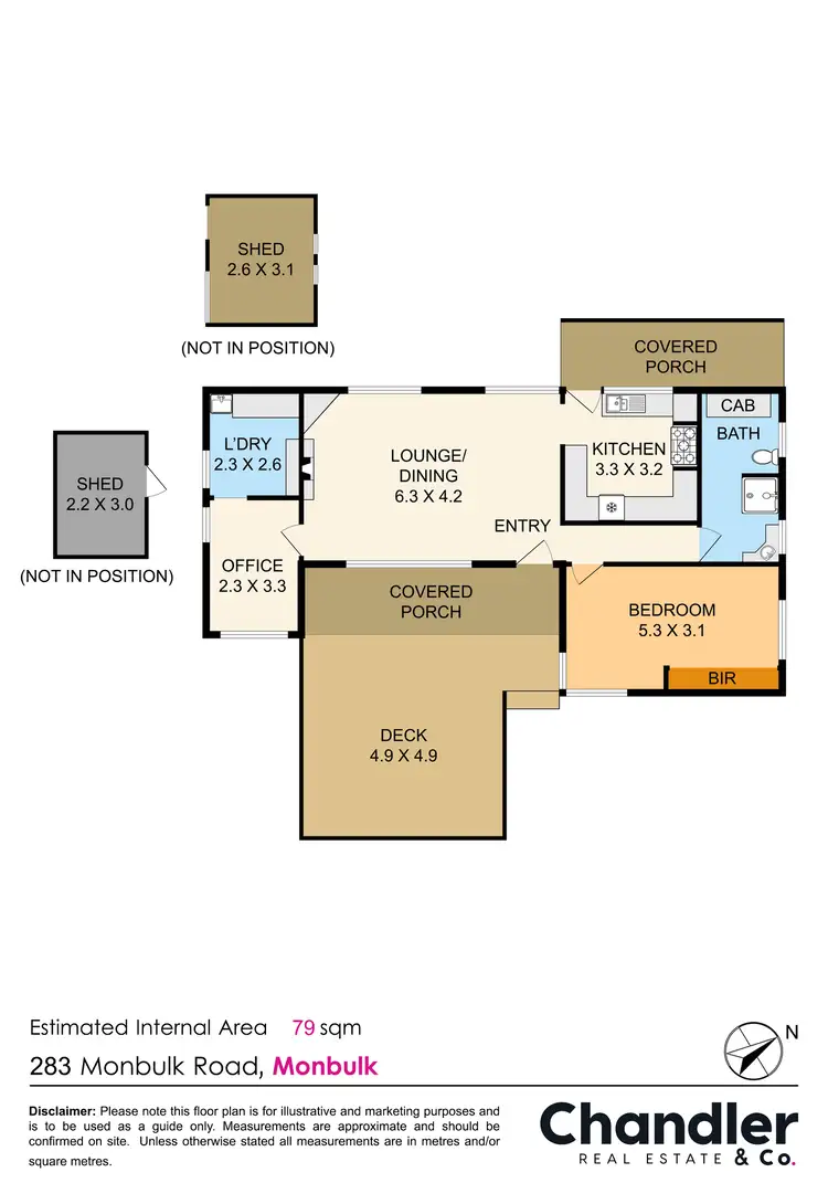 Floorplan of Homely house listing, 283 Monbulk Road, Monbulk VIC 3793