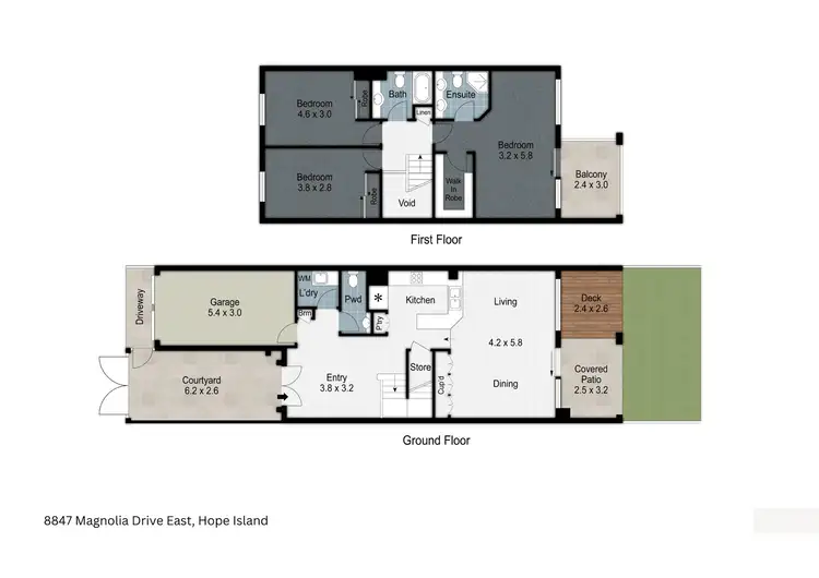 Floorplan of Homely townhouse listing, 8847 Magnolia Drive East, Hope Island QLD 4212