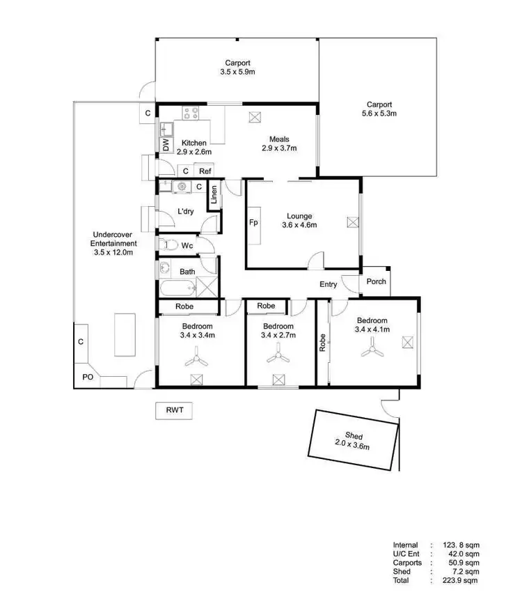Floorplan of Homely house listing, 6 Norfolk Avenue, Valley View SA 5093
