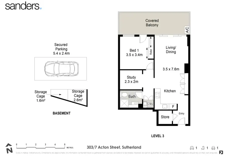 Floorplan of Homely apartment listing, 303/7-9 Acton Street, Sutherland NSW 2232