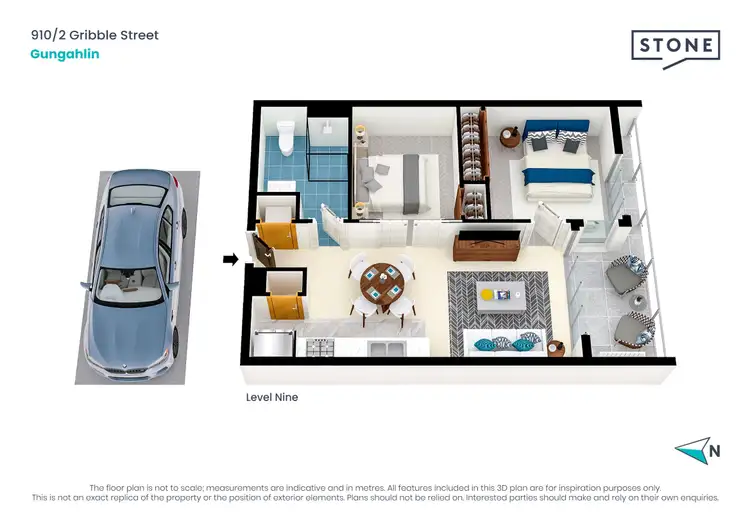 Floorplan of Homely apartment listing, 910/2 Gribble Street, Gungahlin ACT 2912