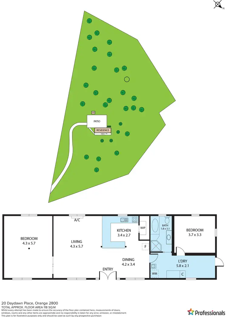 Floorplan of Homely house listing, 20 Daydawn Place, Orange NSW 2800