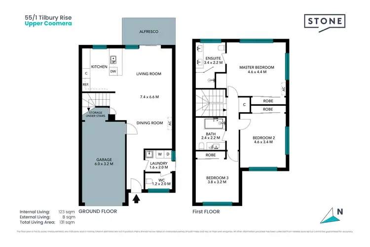 Floorplan of Homely townhouse listing, 55/1 Tilbury Rise, Upper Coomera QLD 4209