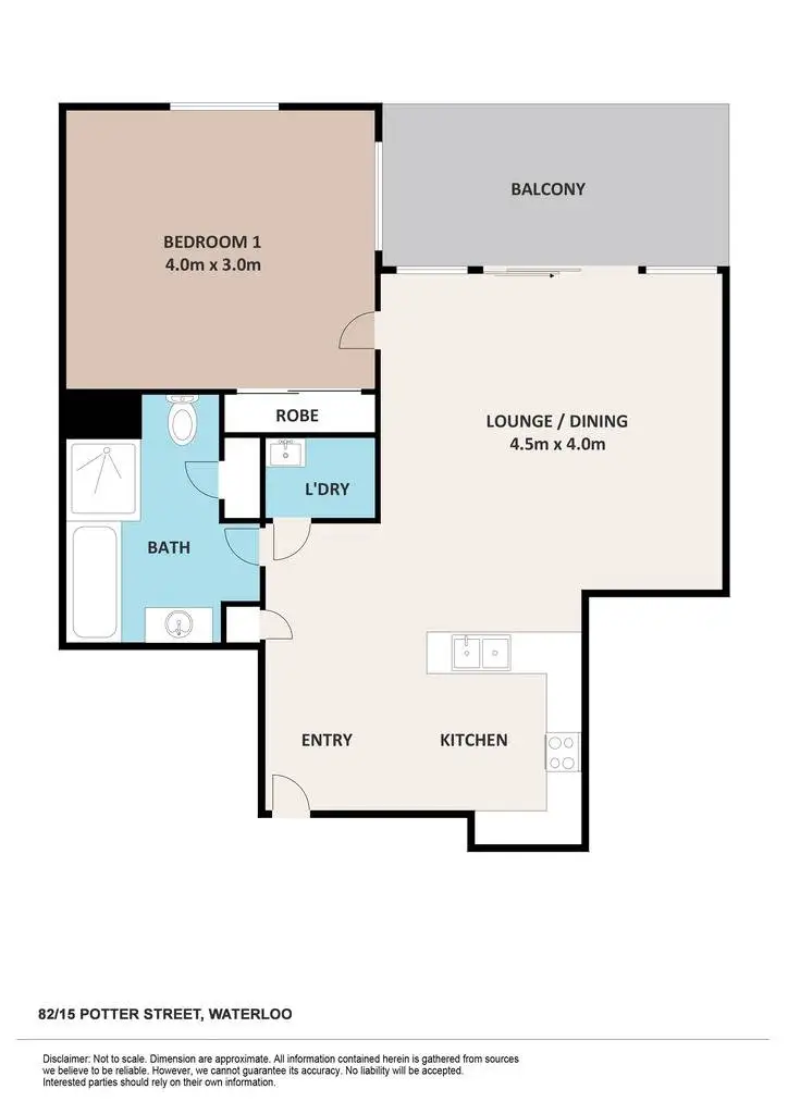 Floorplan of Homely land listing, 82/15 Potter Street, Waterloo NSW 2017
