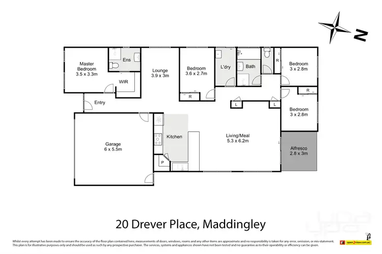 Floorplan of Homely house listing, 20 Drever Place, Maddingley VIC 3340