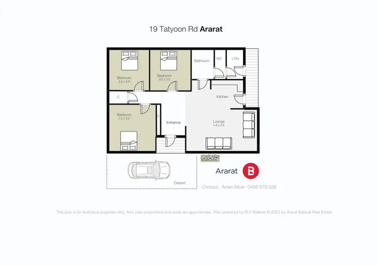 Floorplan of Homely house listing, 19 Tatyoon Road, Ararat VIC 3377