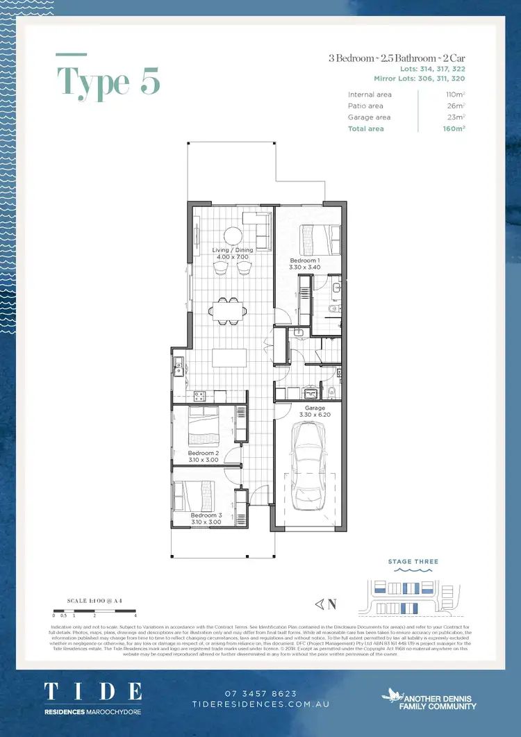 Floorplan of Homely townhouse listing, 306 Paradise Circuit, Maroochydore QLD 4558