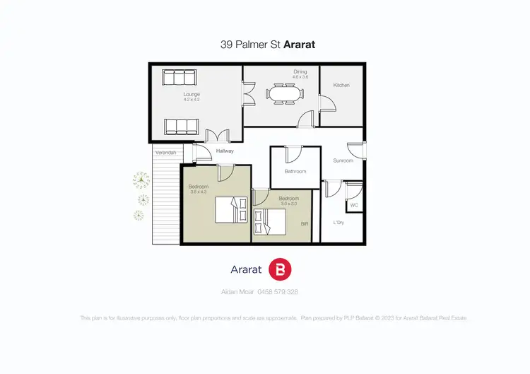 Floorplan of Homely house listing, 39 Palmer Street, Ararat VIC 3377