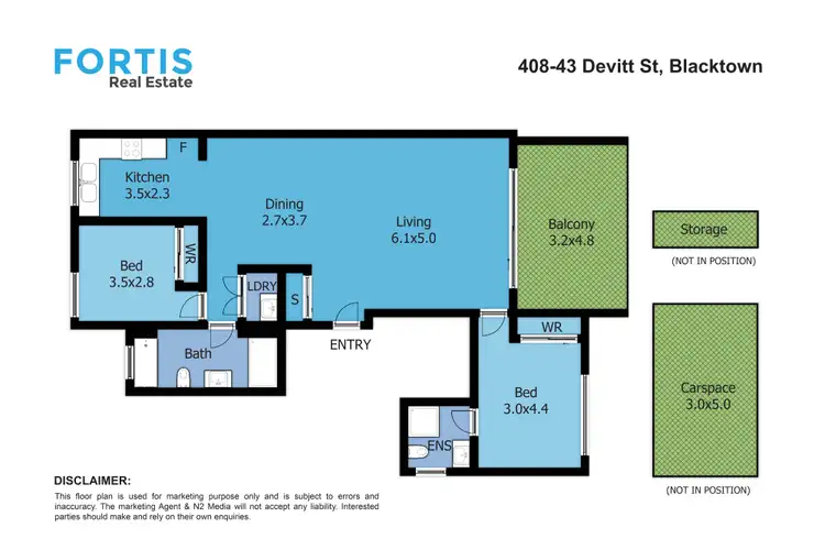 Floorplan of Homely unit listing, 408/43 Devitt Street, Blacktown NSW 2148