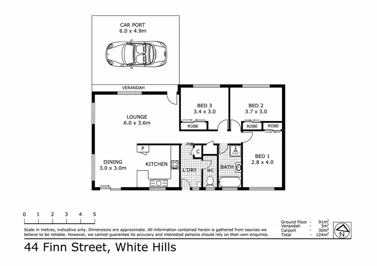 Floorplan of Homely house listing, 44 Finn Street, White Hills VIC 3550