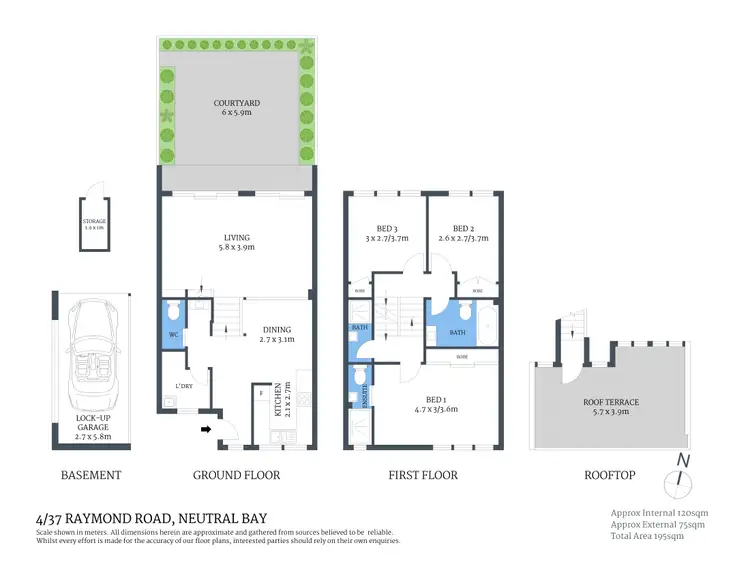 Floorplan of Homely townhouse listing, 4/37 Raymond Road, Neutral Bay NSW 2089