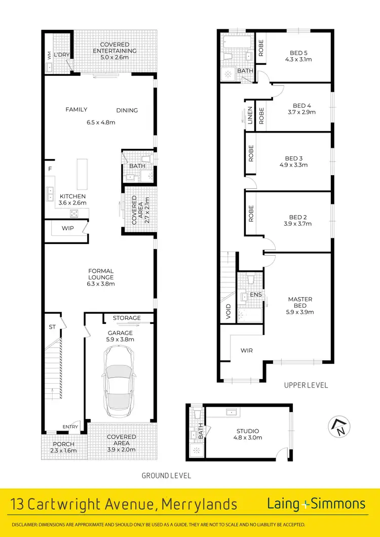 Floorplan of Homely semi-detached listing, 13 Cartwright Avenue, Merrylands NSW 2160