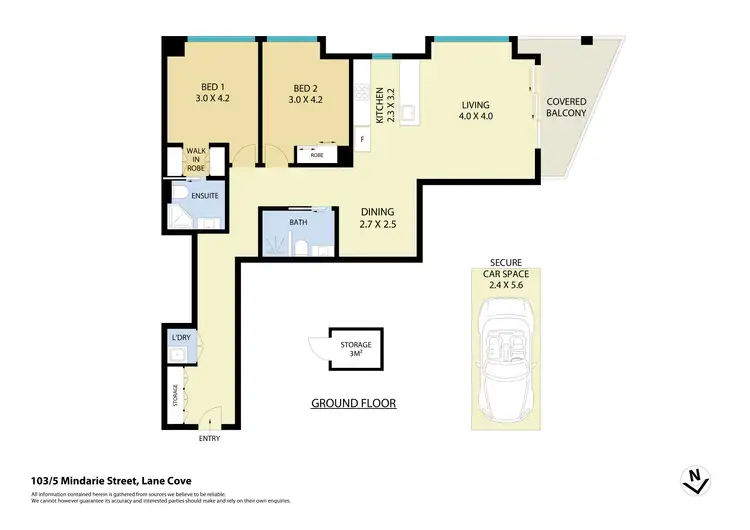 Floorplan of Homely apartment listing, 103/5 Mindarie Street, Lane Cove NSW 2066
