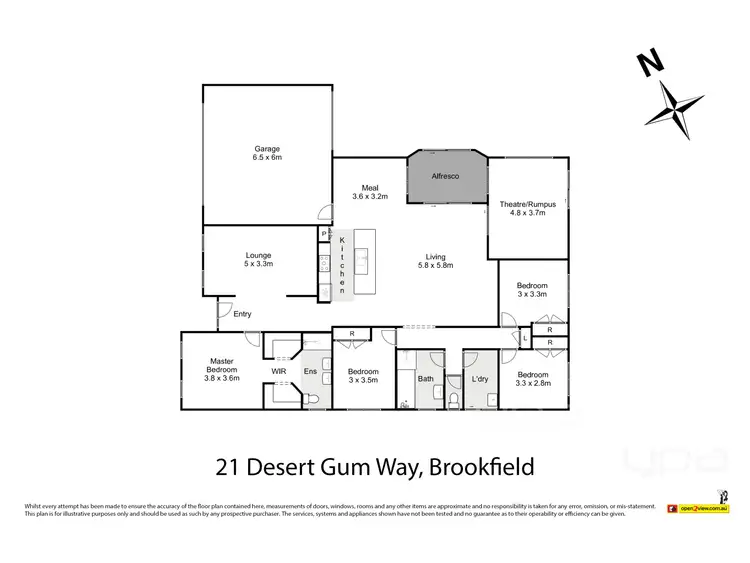 Floorplan of Homely house listing, 21 Desert Gum Way, Brookfield VIC 3338