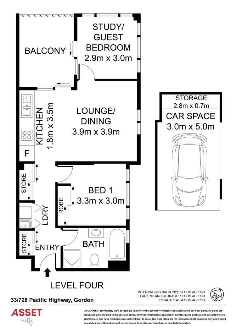 Floorplan of Homely apartment listing, 33/728-730 Pacific Highway, Gordon NSW 2072