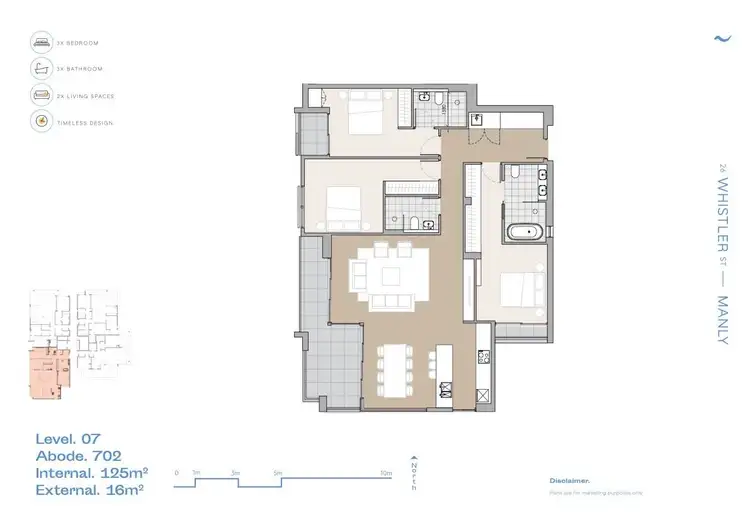 Floorplan of Homely apartment listing, 702/26 Whistler Street, Manly NSW 2095