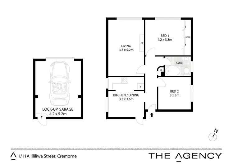 Floorplan of Homely apartment listing, 1/11a Illiliwa Street, Cremorne NSW 2090