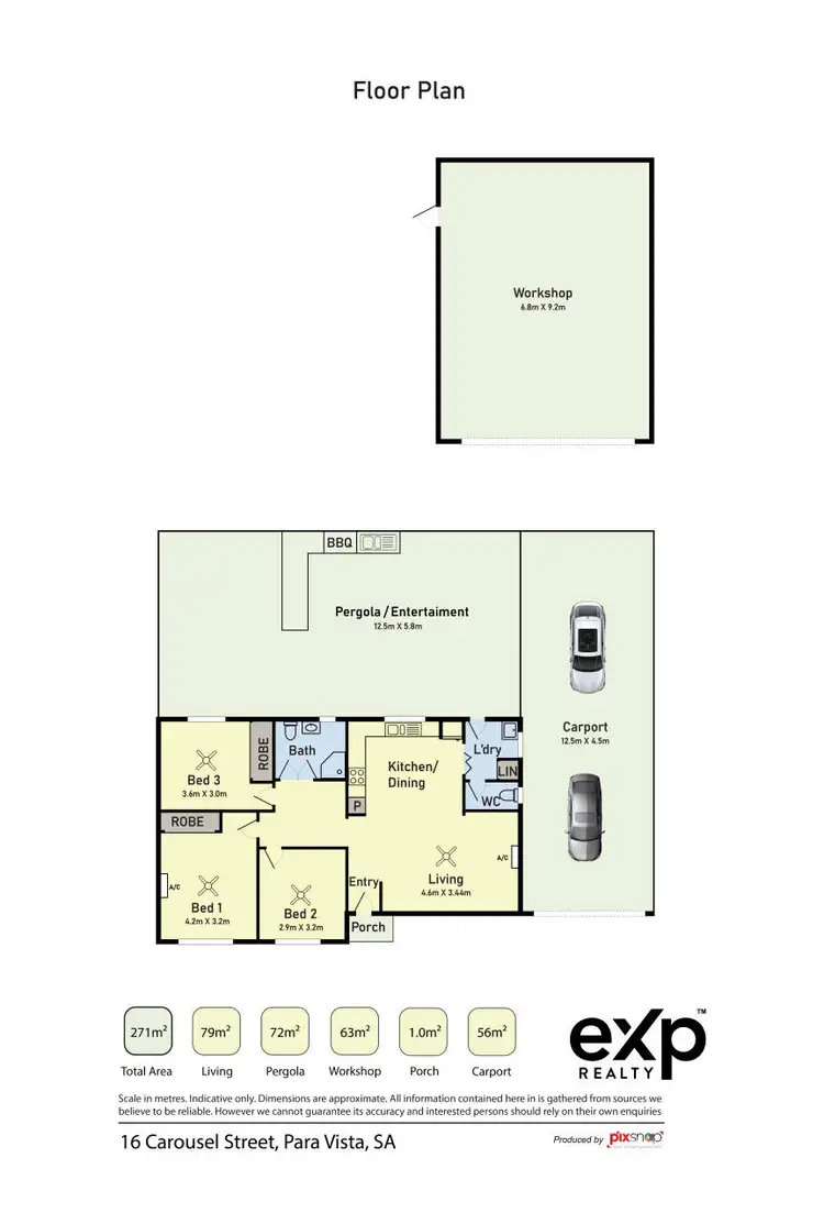 Floorplan of Homely house listing, 16 Carousel Street, Para Vista SA 5093