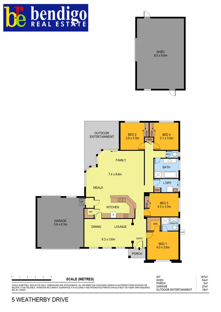 Floorplan of Homely house listing, 5 Weatherby Drive, Strathdale VIC 3550