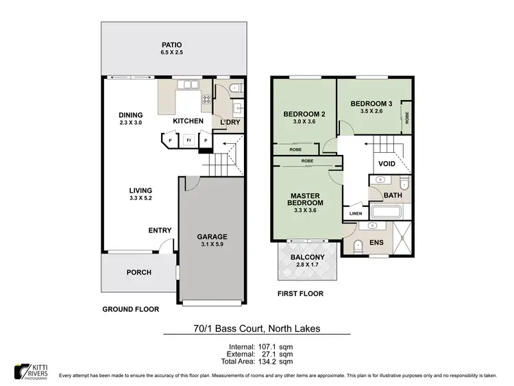 Floorplan of Homely townhouse listing, 70/1 Bass Court, North Lakes QLD 4509