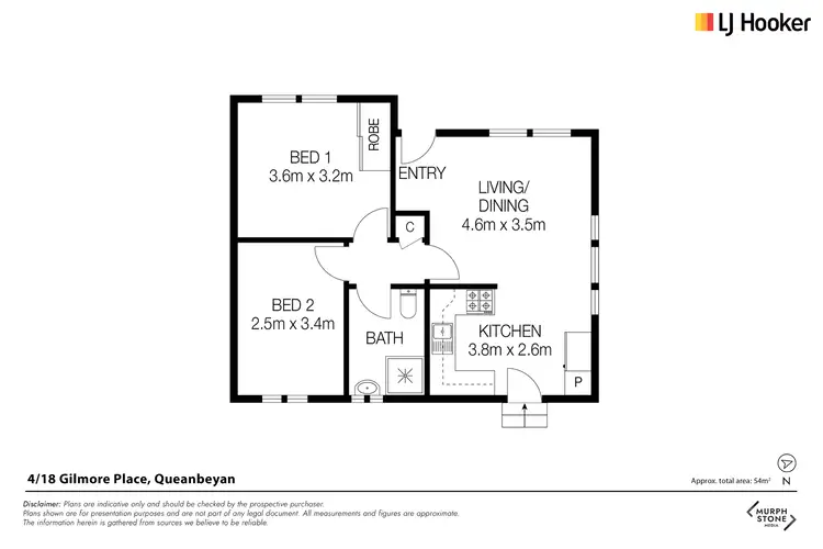 Floorplan of Homely unit listing, 4/18 Gilmore Place, Queanbeyan West NSW 2620