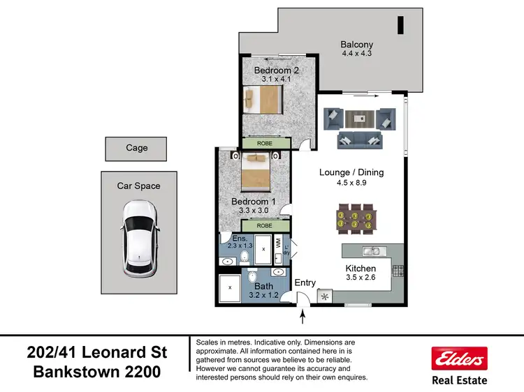 Floorplan of Homely apartment listing, 202/41 Leonard Street, Bankstown NSW 2200
