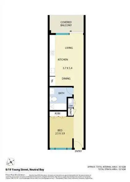 Floorplan of Homely apartment listing, 8/19 Young Street, Neutral Bay NSW 2089