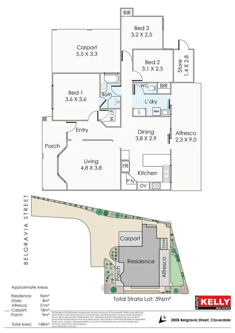 Floorplan of Homely house listing, 280b Belgravia Street, Cloverdale WA 6105