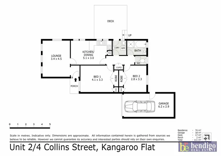 Floorplan of Homely house listing, 2/4 Collins Street, Kangaroo Flat VIC 3555